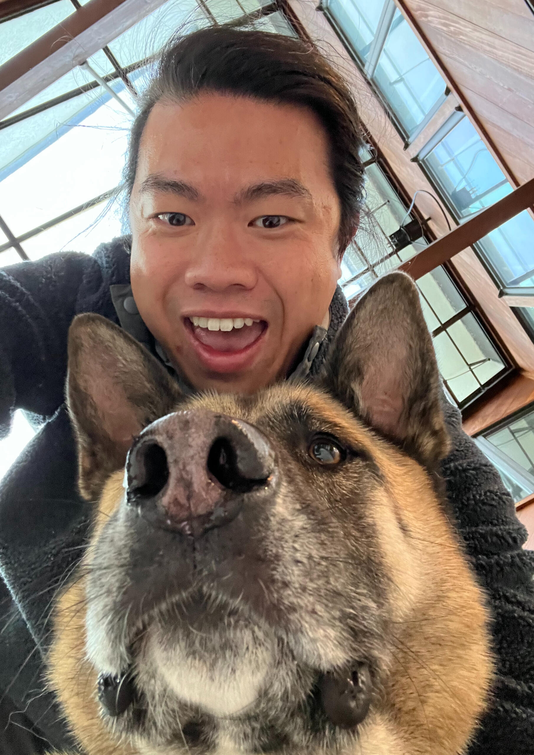 selfie attempt with morris i have another called penguin